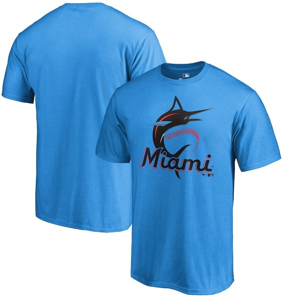 Miami Marlins Fanatics Branded Primary Logo T-Shirt - Blue