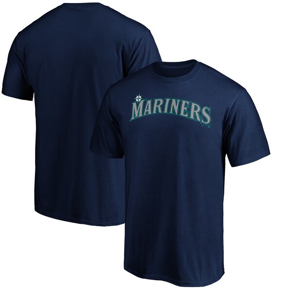 Seattle Mariners Fanatics Branded Official Wordmark T-Shirt - Navy