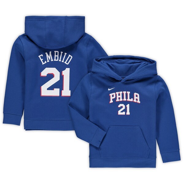 Joel Embiid Philadelphia 76ers Nike Preschool Player Name & Number Essential Pullover Hoodie - Royal