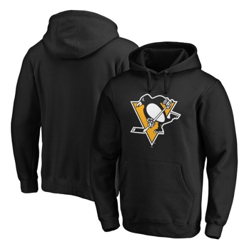 Pittsburgh Penguins Fanatics Branded Primary Team Logo Fleece Pullover Hoodie - Black