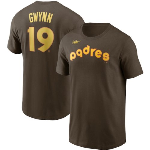 Tony Gwynn San Diego Padres Nike Cooperstown Collection Name & Number T-Shirt - Brown