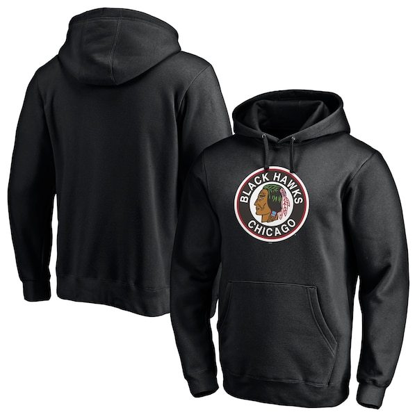 Chicago Blackhawks Fanatics Branded Special Edition Primary Logo Pullover Hoodie - Black