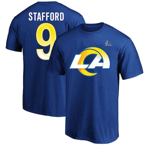 Matthew Stafford Los Angeles Rams Fanatics Branded Super Bowl LVI Big & Tall Name & Number T-Shirt - Royal