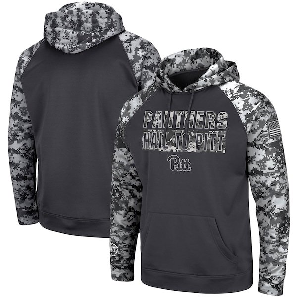 Pitt Panthers Colosseum OHT Military Appreciation Digital Camo Pullover Hoodie - Charcoal