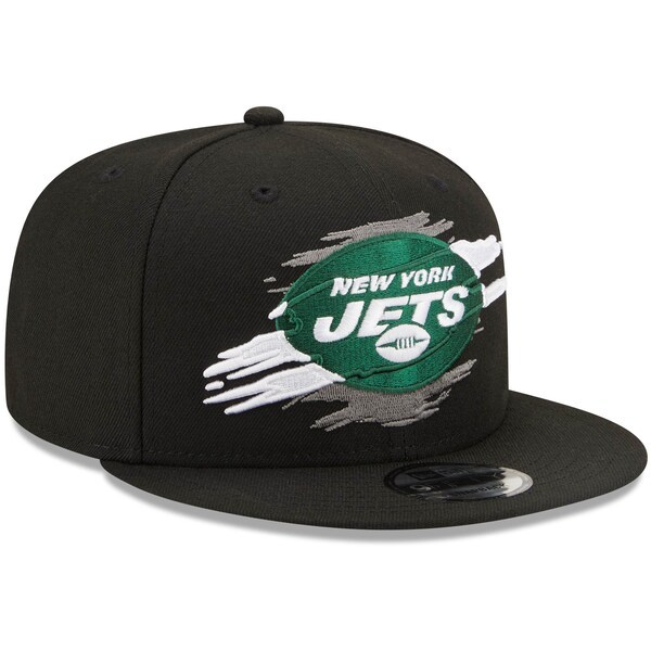 New York Jets New Era Logo Tear 9FIFTY Snapback Hat - Black