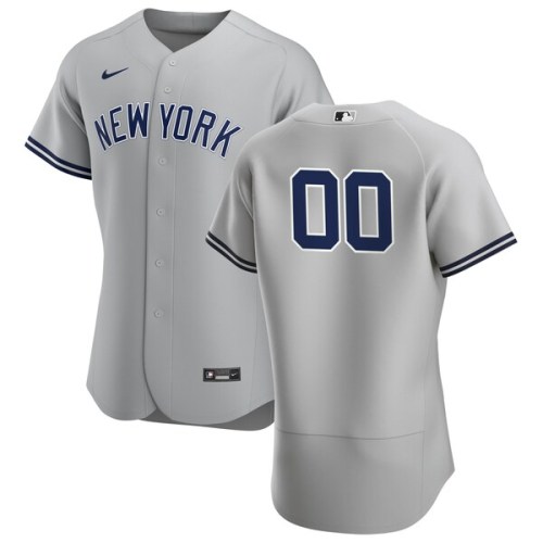 New York Yankees Nike Road Authentic Custom Jersey - Gray