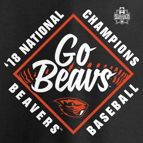 Oregon State Beavers Fanatics Branded 2018 NCAA Men's Baseball College World Series National Champions Hometown T-Shirt - Black