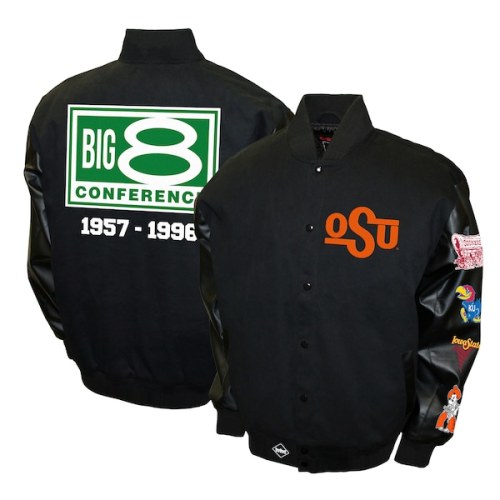 Oklahoma State Cowboys Franchise Club 1957-1996 Big 8 Conference Commemorative Twill Full-Snap Jacket - Black