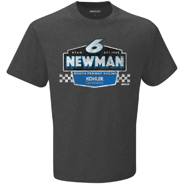 Ryan Newman Checkered Flag Kohler Generators Vintage Duel T-Shirt - Heathered Charcoal