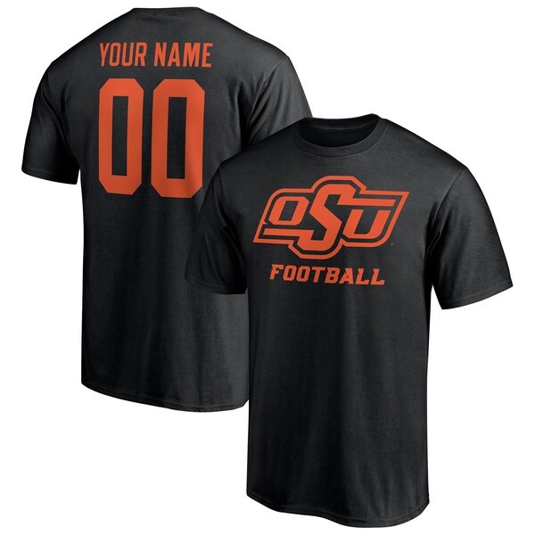 Oklahoma State Cowboys Fanatics Branded Personalized Any Name & Number One Color T-Shirt - Black
