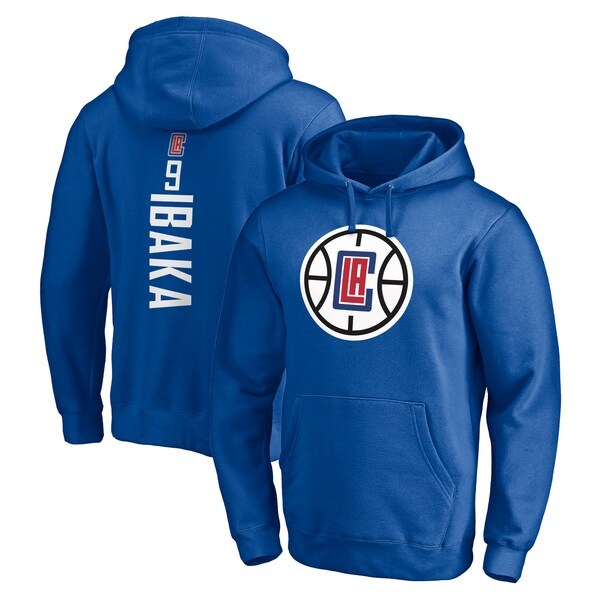 Serge Ibaka LA Clippers Fanatics Branded Playmaker Name & Number Pullover Hoodie - Royal