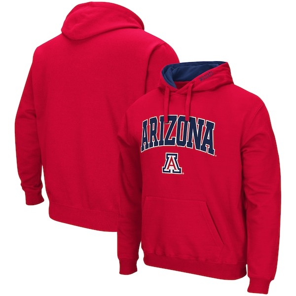 Arizona Wildcats Colosseum Arch & Logo 3.0 Pullover Hoodie - Red