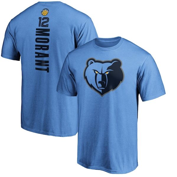 Ja Morant Memphis Grizzlies Fanatics Branded Playmaker Name & Number Team T-Shirt - Light Blue