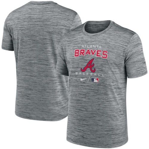 Atlanta Braves Nike Authentic Collection Velocity Practice Performance T-Shirt - Charcoal