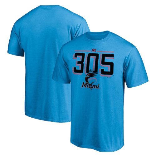 Miami Marlins Fanatics Branded The 305 Hometown Collection T-Shirt - Blue