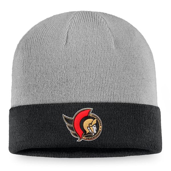 Ottawa Senators Fanatics Branded Cuffed Knit Hat - Gray/Black