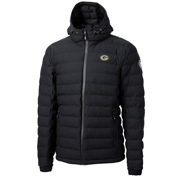 Green Bay Packers Cutter & Buck Mission Ridge Repreve Full-Zip Puffer Jacket - Black