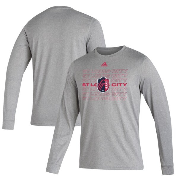 St. Louis City SC adidas Repeat Creator Long Sleeve T-Shirt - Heather Gray
