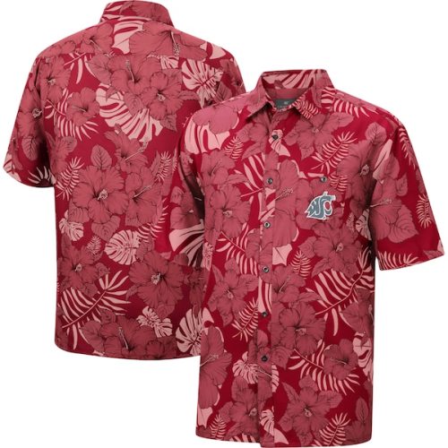 Washington State Cougars Colosseum The Dude Camp Button-Up Shirt - Crimson