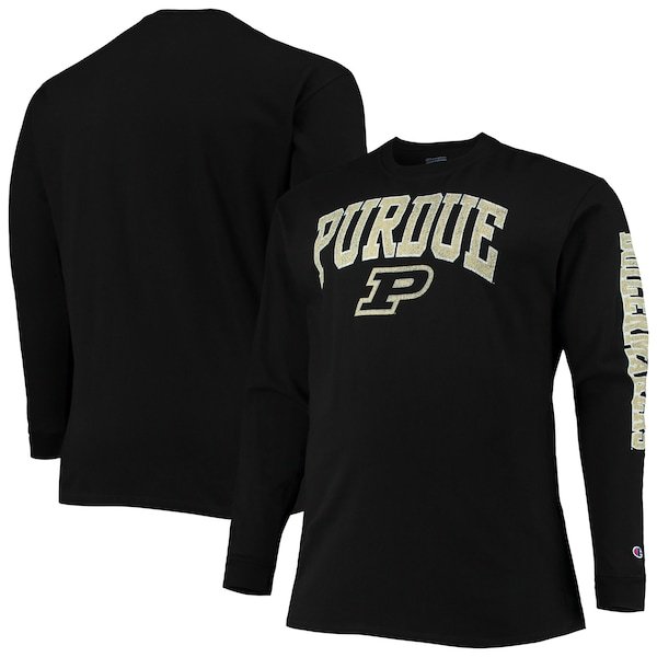 Purdue Boilermakers Champion Big & Tall 2-Hit Long Sleeve T-Shirt - Black