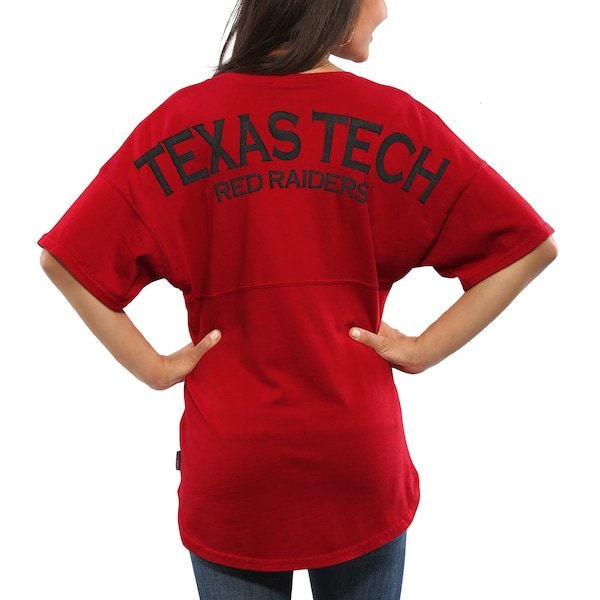 Texas Tech Red Raiders Women's Spirit Jersey Oversized T-Shirt - Red