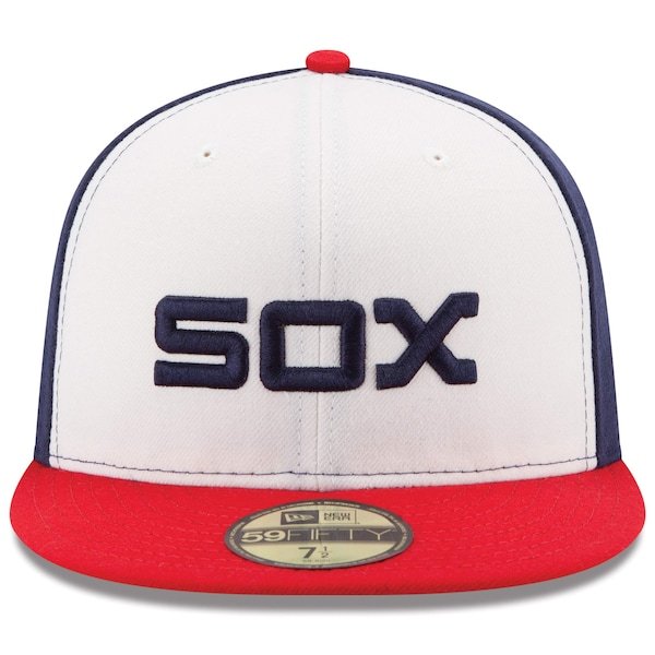 Chicago White Sox New Era Authentic Collection On-Field 59FIFTY Fitted Hat - White/Red