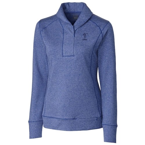 LPGA Cutter & Buck Women's Shoreline Half-Zip Pullover Jacket - Heather Royal