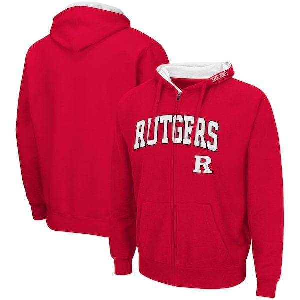 Rutgers Scarlet Knights Colosseum Arch & Logo 3.0 Full-Zip Hoodie - Scarlet