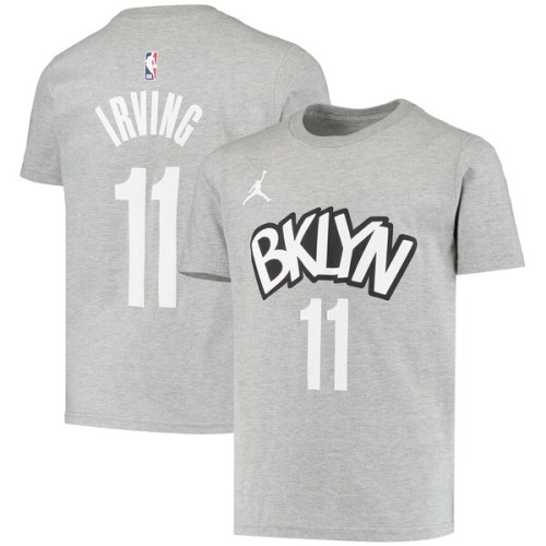Kyrie Irving Brooklyn Nets Jordan Brand Youth Statement Edition Name & Number T-Shirt - Gray