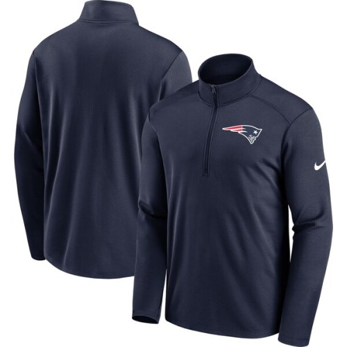 New England Patriots Nike Pacer Performance Quarter-Zip Jacket - Navy