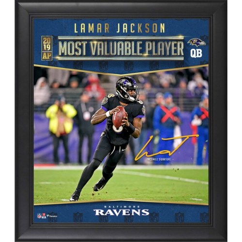 Lamar Jackson Baltimore Ravens Fanatics Authentic Framed 15" x 17" 2019 NFL Most Valuable Player Collage - Facsimile Signature