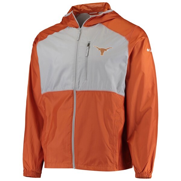 Texas Longhorns Columbia Flash Forward Hoodie Full-Zip Windbreaker Jacket - Texas Orange/Gray
