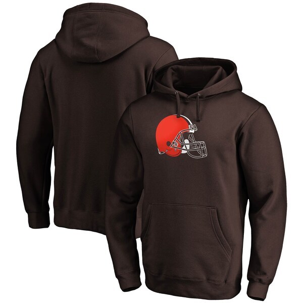 Cleveland Browns Fanatics Branded Team Logo Pullover Hoodie - Brown