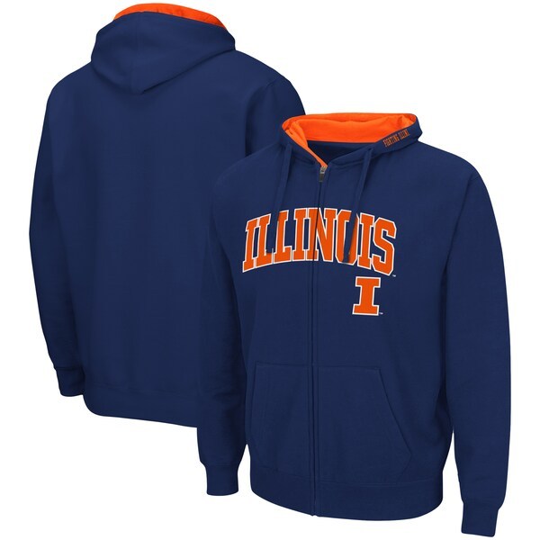 Illinois Fighting Illini Colosseum Arch & Logo 3.0 Full-Zip Hoodie - Navy