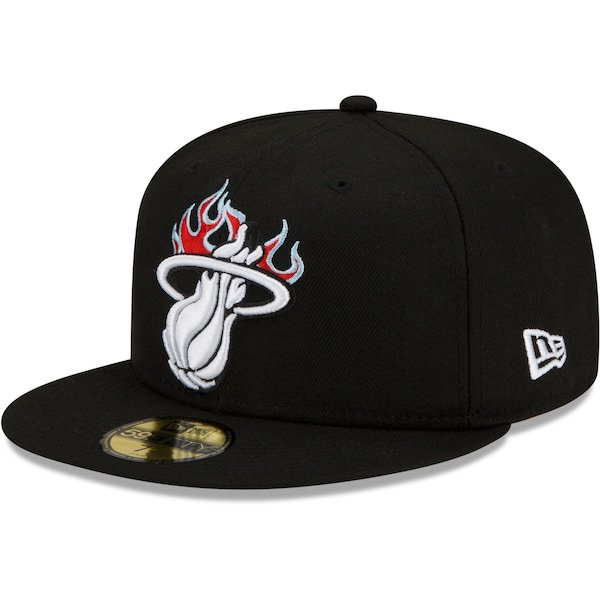Miami Heat New Era Eastern Conference Fire 59FIFTY Fitted Hat - Black