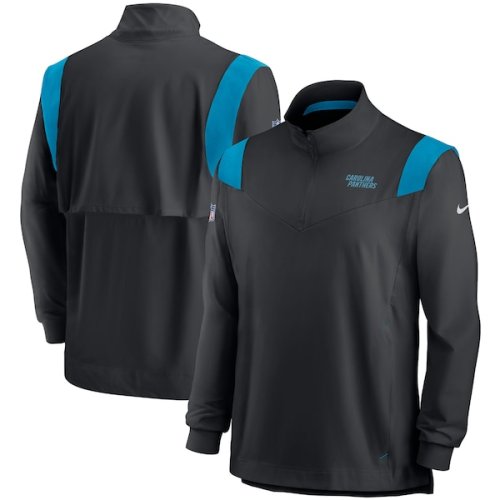 Carolina Panthers Nike 2021 Sideline Coaches Repel Quarter-Zip Jacket - Black