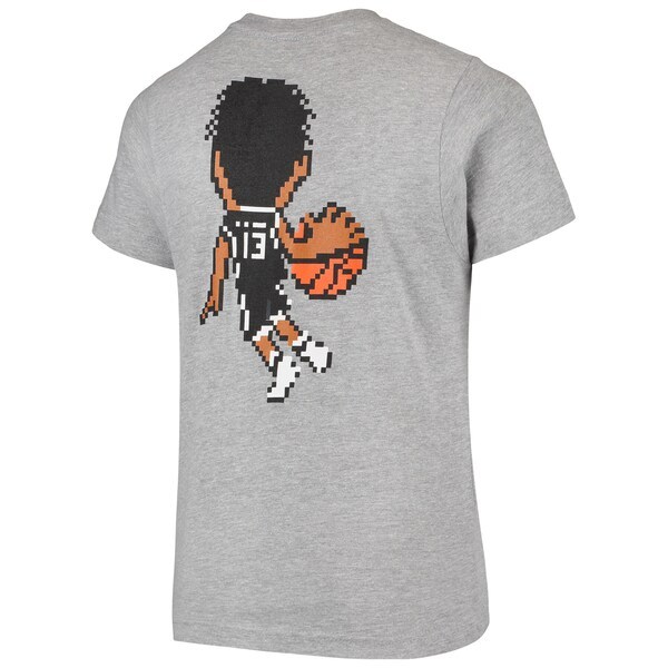 James Harden Brooklyn Nets Youth Pixel Player T-Shirt - Heathered Gray