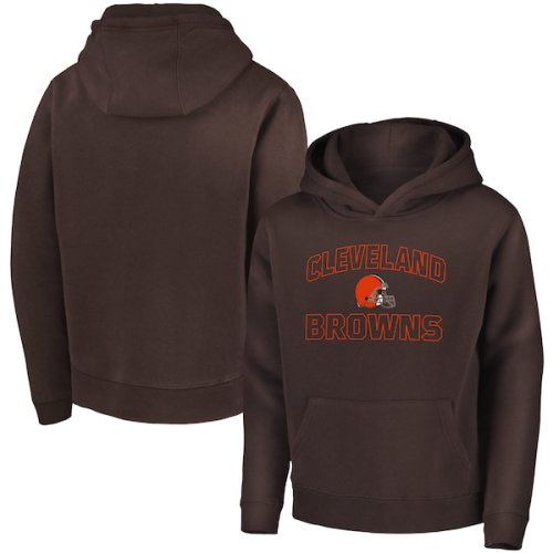 Cleveland Browns Fanatics Branded Youth Tie Breaker Pullover Hoodie - Brown