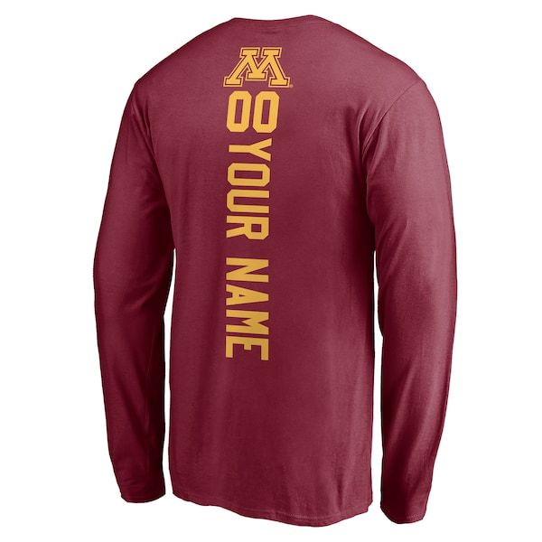 Minnesota Golden Gophers Fanatics Branded Playmaker Football Personalized Name & Number Long Sleeve T-Shirt - Maroon