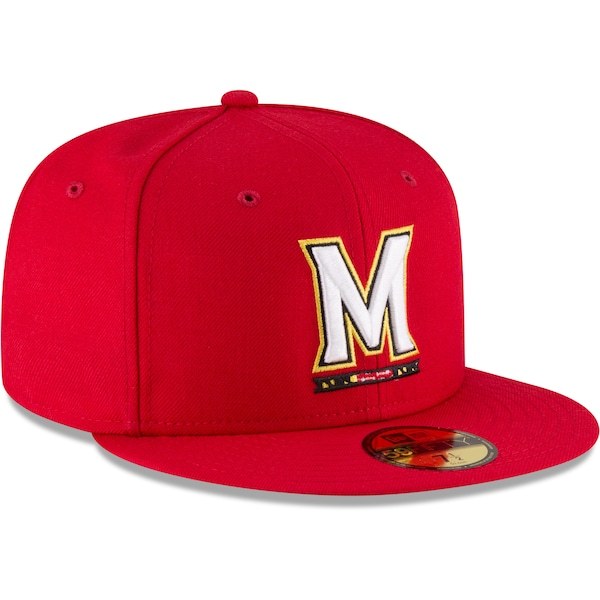 Maryland Terrapins New Era Logo Basic 59FIFTY Fitted Hat - Red
