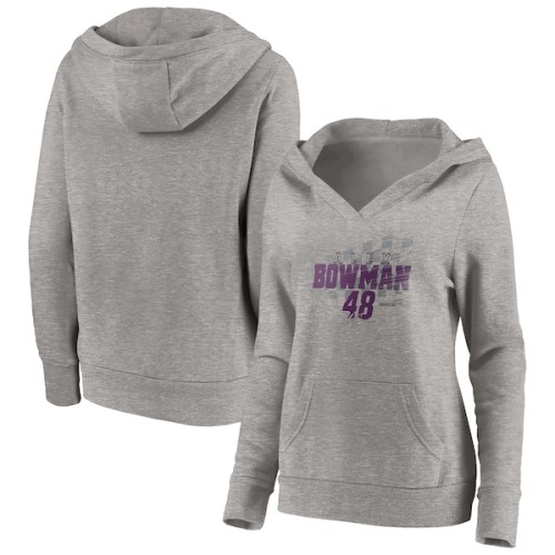 Alex Bowman Fanatics Branded Women's Difference Maker Pullover Hoodie - Heathered Gray