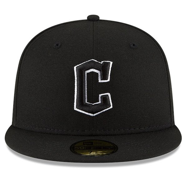 Cleveland Guardians New Era 59FIFTY Fitted Hat - Black/White