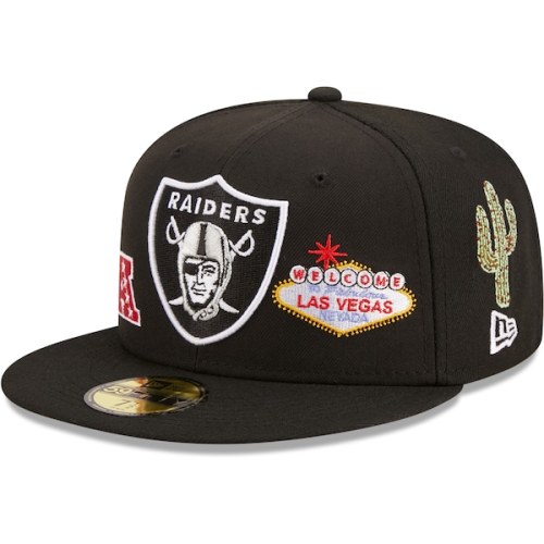 Las Vegas Raiders New Era Team Local 59FIFTY Fitted Hat - Black