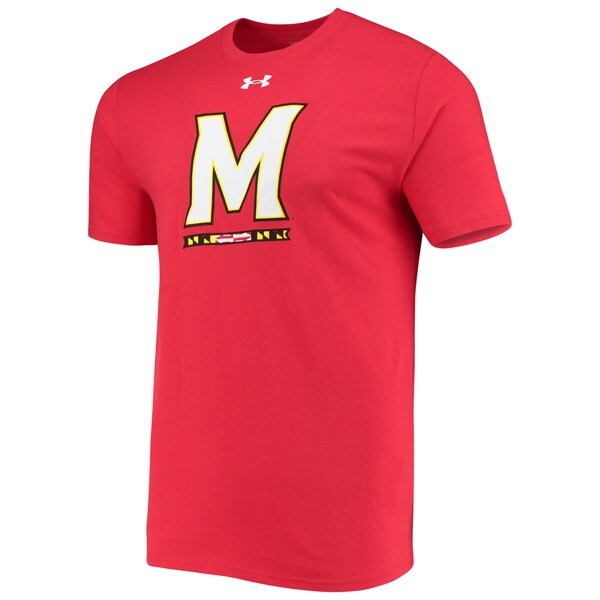 Maryland Terrapins Under Armour School Logo Performance Cotton T-Shirt - Red