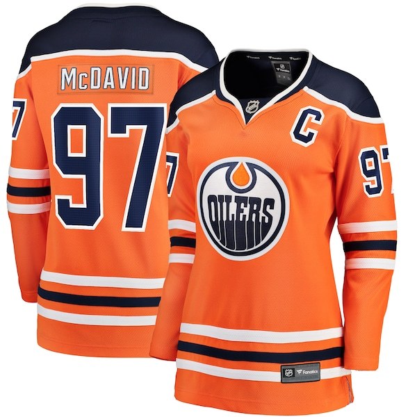 Connor McDavid Edmonton Oilers Fanatics Branded Women's Home Premier Breakaway Player Jersey - Orange