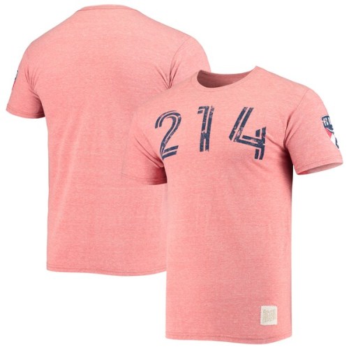 FC Dallas Original Retro Brand Area Code Tri-Blend T-Shirt - Heathered Red