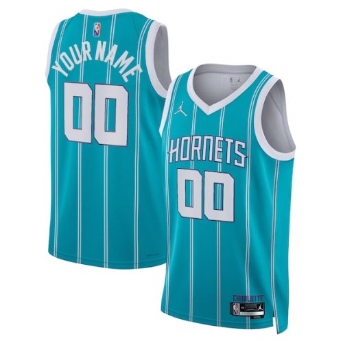 Charlotte Hornets Nike 2021/22 Diamond Swingman Custom Jersey - Icon Edition - Teal
