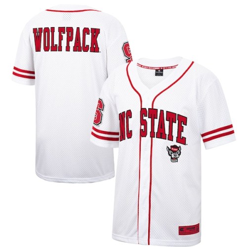 NC State Wolfpack Colosseum Free Spirited Baseball Jersey - White/Red