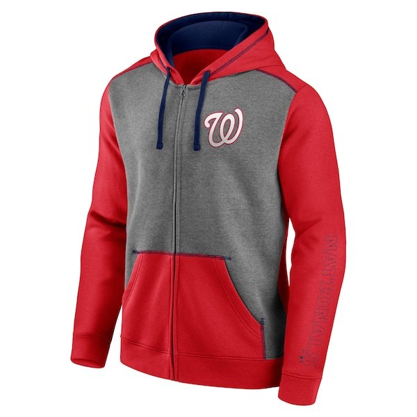 Washington Nationals Fanatics Branded Expansion Team Full-Zip Hoodie - Red/Heathered Gray