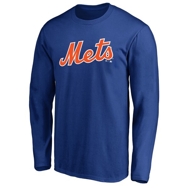 New York Mets Fanatics Branded Official Wordmark Long Sleeve T-Shirt - Royal